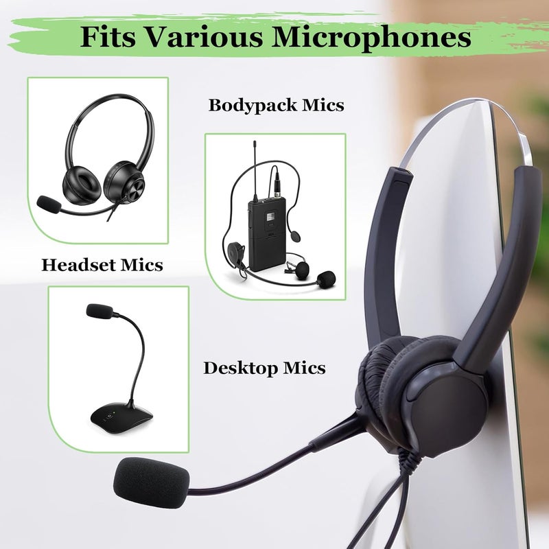 ANKOMN 18 Pack Foam Mic Covers for Wireless Laval.operations Microphones - 1.4" Ball-Type Windscreen for Clear Audio, Fits Podcasting, Vlogging, Interviews - Image 2